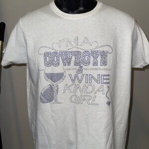 Graphic Rhinestone Cowboys T-shirt.